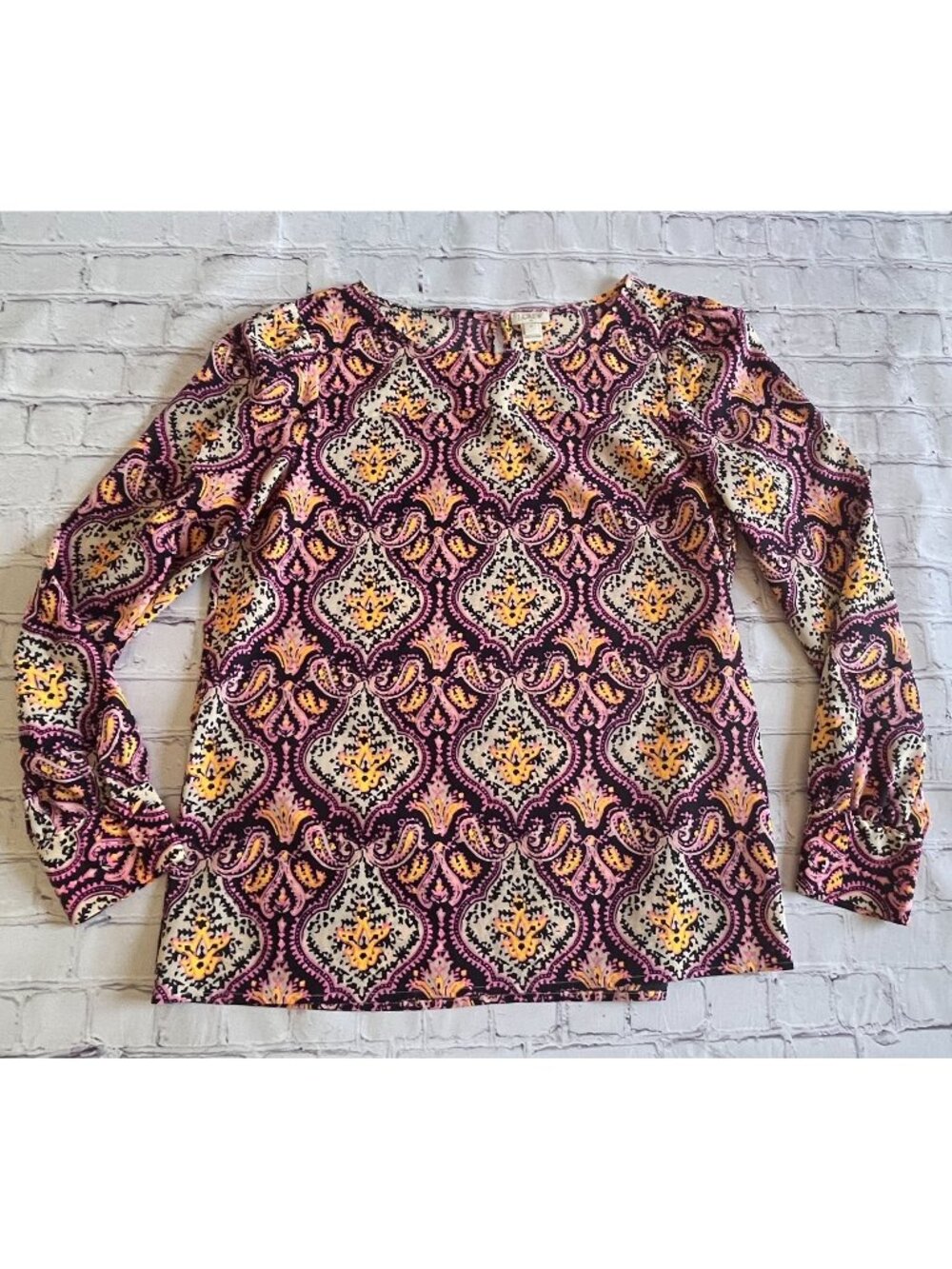 J. Crew Geometric Design Blouse - Women's SIZE S